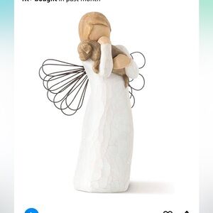 Demdaco Willow Tree Angel of Friendship Figurine NWOT hand painted angel / Dog